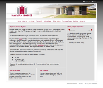 HaymanHomes website